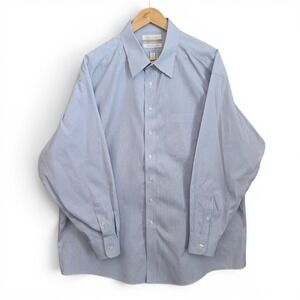 dillards roundtree and yorke dress shirts Gold Label Roundtree Yorke Slim Fit Non-Iron Point Collar Solid Dress Shirt, Mens, 16.5 x 33, Light Blue